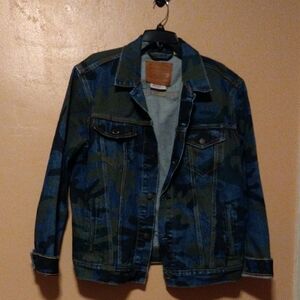 Levi's Mens Camo Print Denim Jacket Size Large